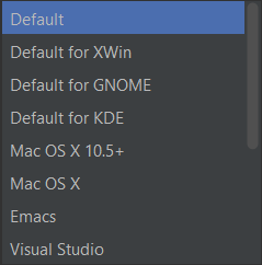 Keymap Settings Page